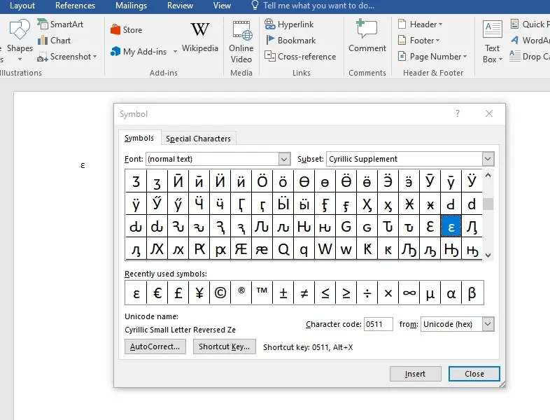 All Symbols in MS Word
