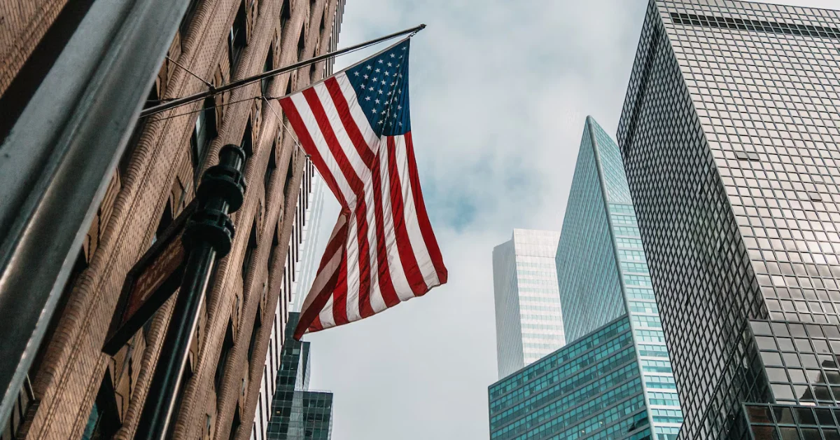 USA flag hanging