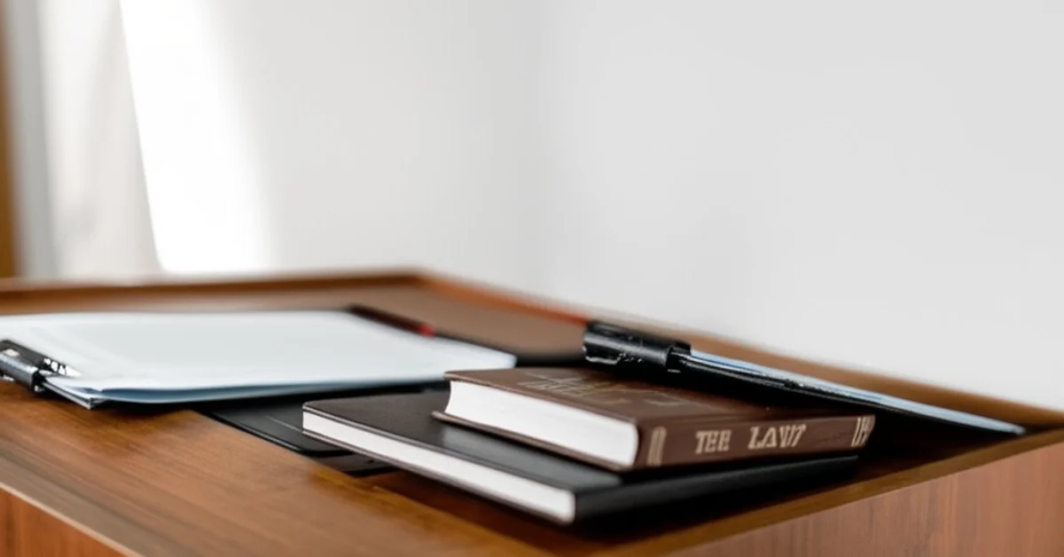 a law book on a table