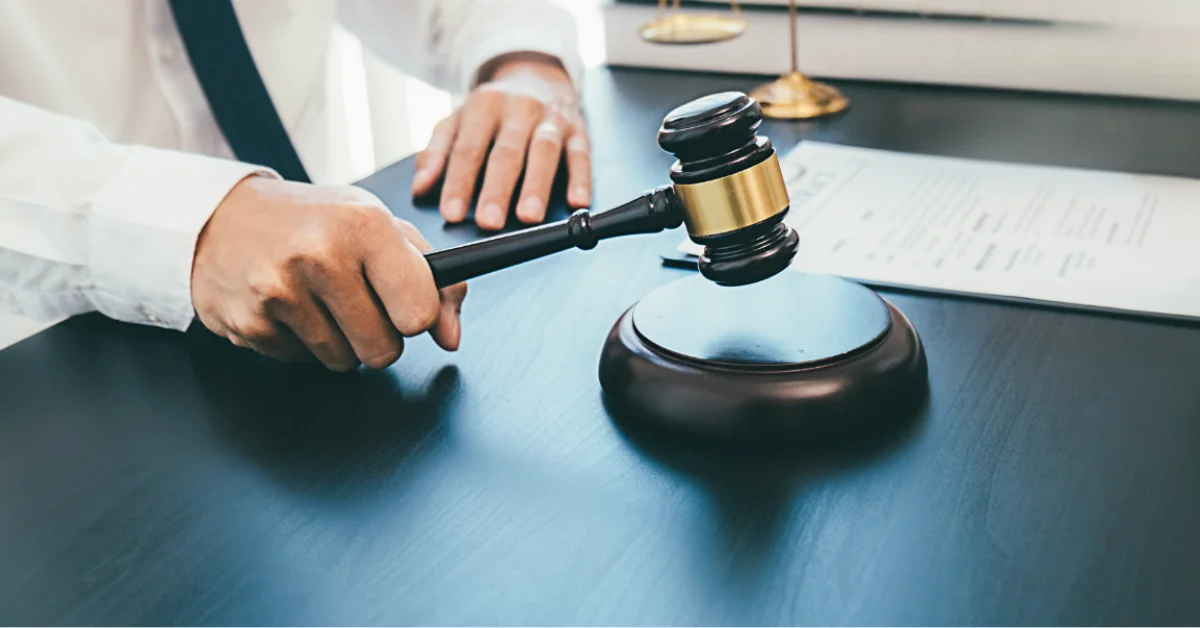 a lawyer holding gavel