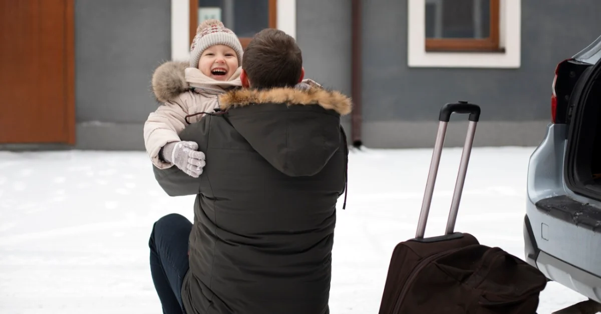 father meeting his daughter