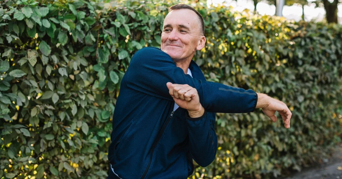 senior man in garden