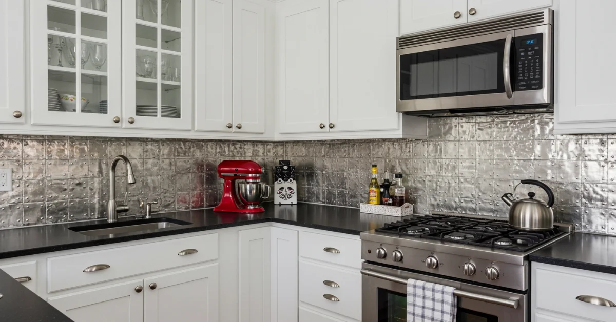 Metal Backsplashes in kitchen