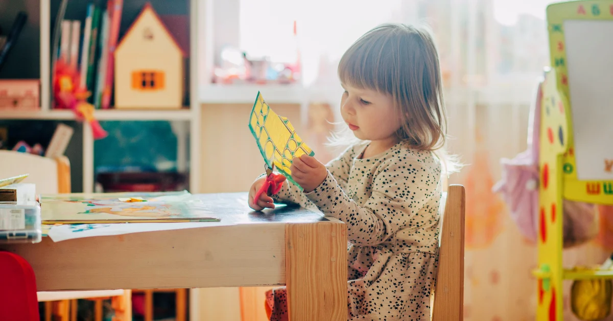 a kid at kindergarten