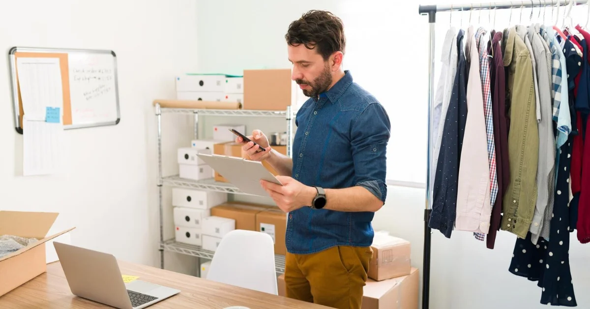 an ecommerce businessman working in office