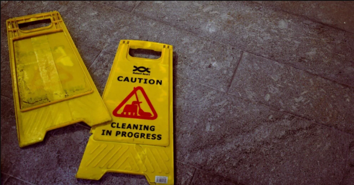 cleaning in progress