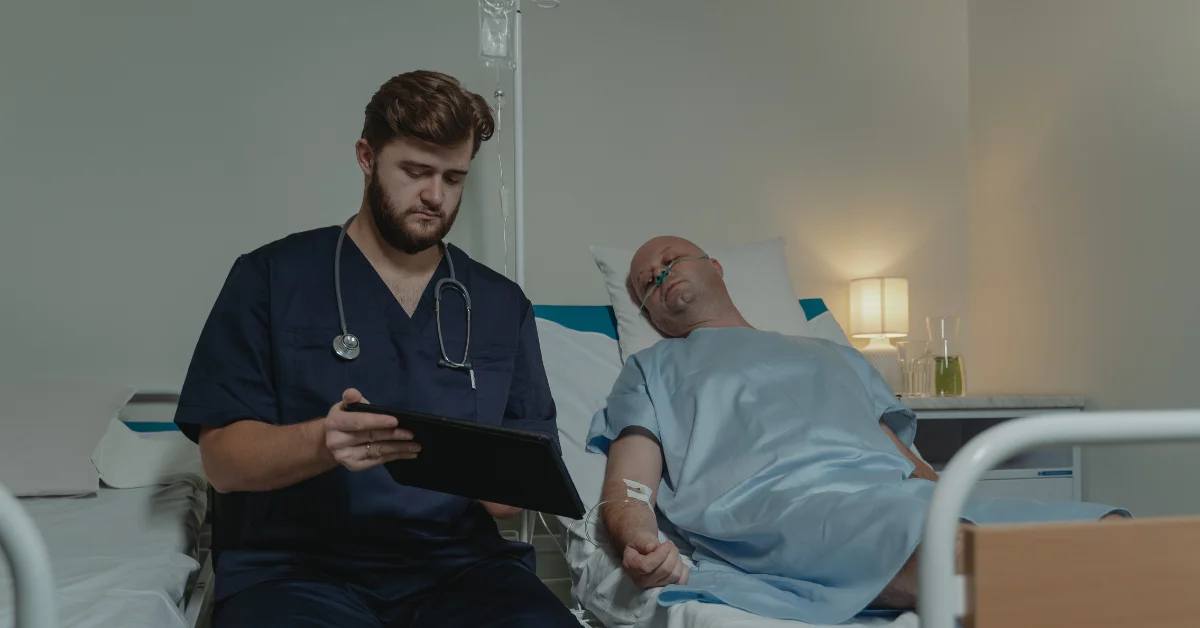 a doctor with a patient