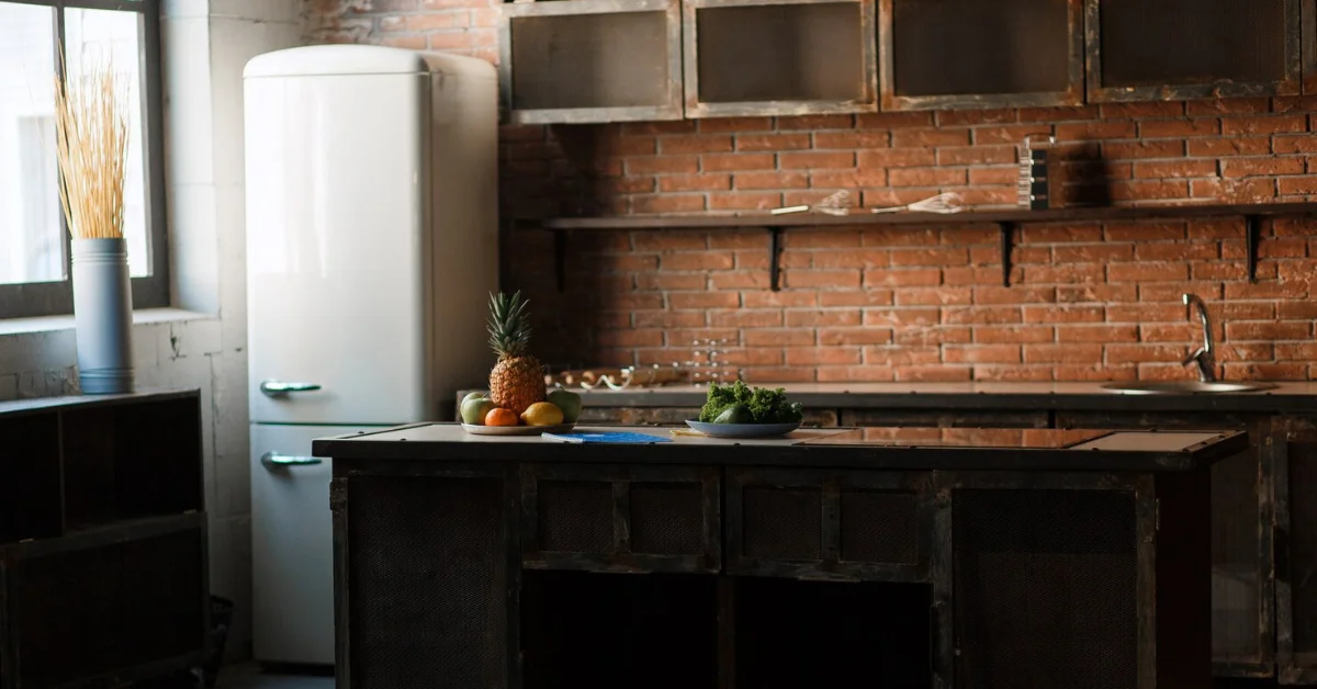 a wall with brick slip panels