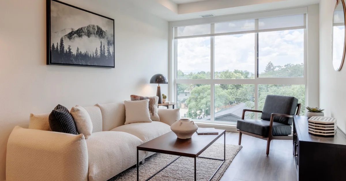 a cozy apartment room