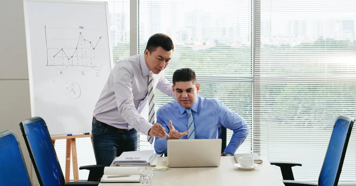 two business associates