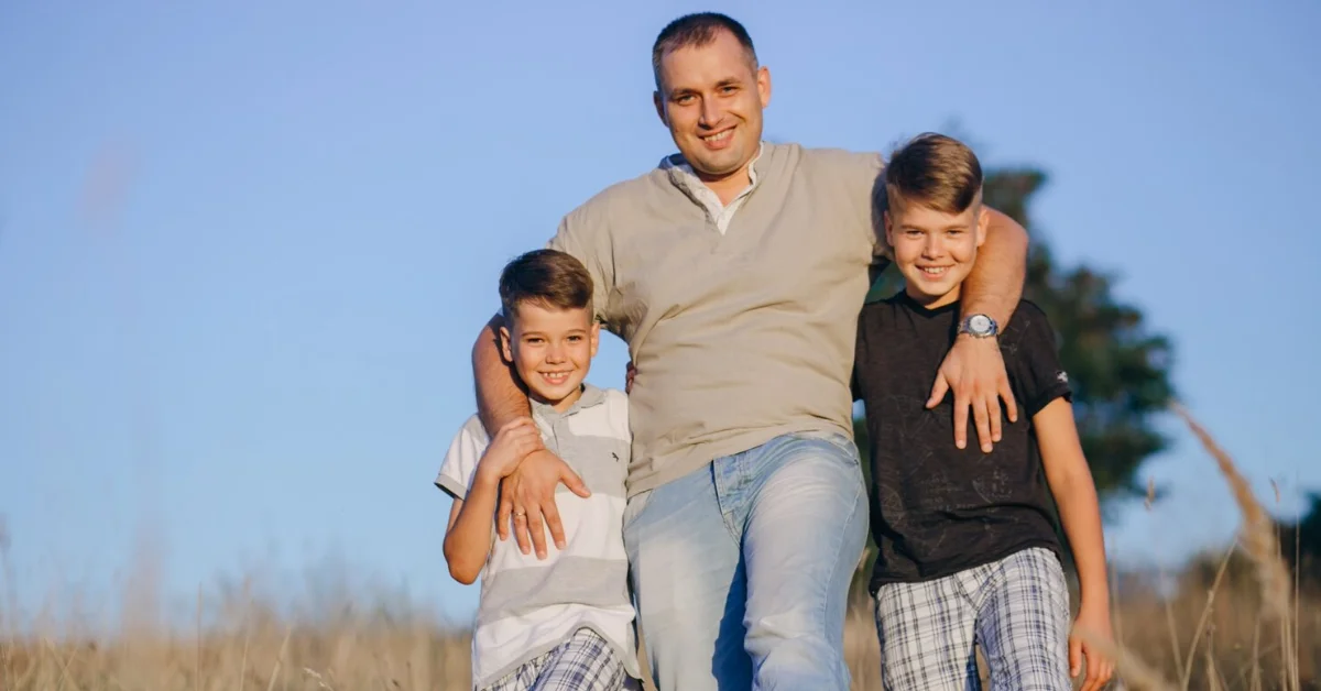 a father with two of his sons