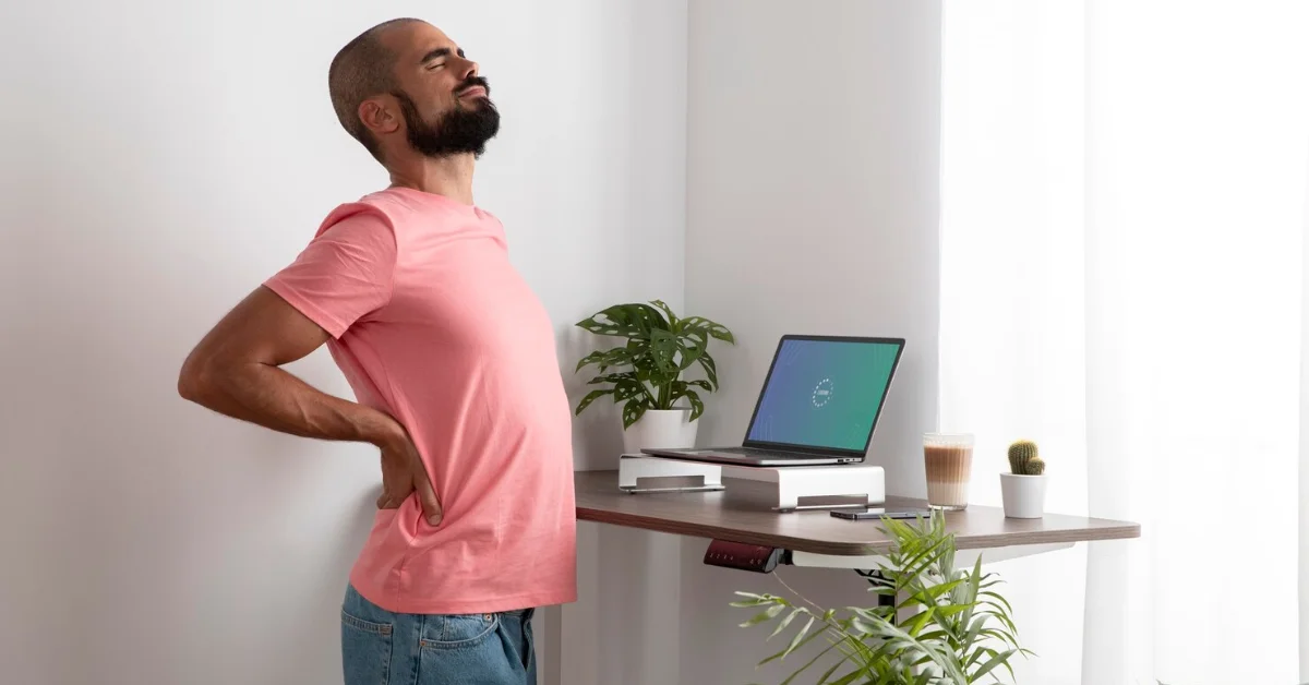 man having back pain