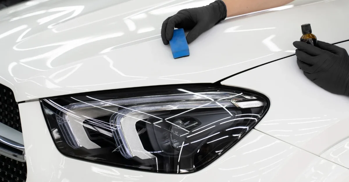 a-man-applying-ppf-to-a-car