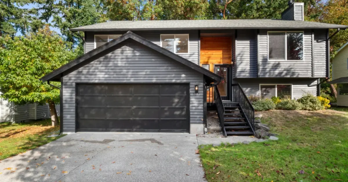 split-level-home-with-black-garage-door